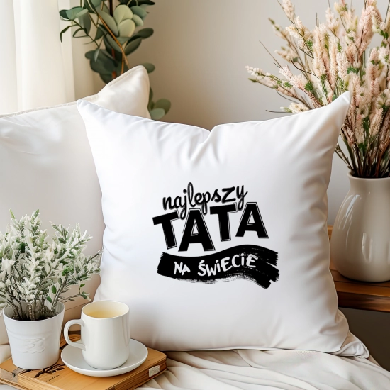 KOMPLET DLA TATY PODUSZKA 40X40CM + KUBEK 330ml NA PREZENT DZIEŃ OJCA TATA
