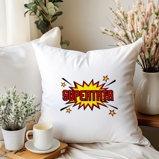 KOMPLET DLA TATY PODUSZKA 40X40CM + KUBEK 330ml NA PREZENT DZIEŃ OJCA TATA