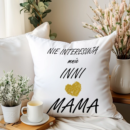 KOMPLET DLA MAMY PODUSZKA 40X40CM + KUBEK 330ml NA PREZENT DZIEŃ MATKI MAMA