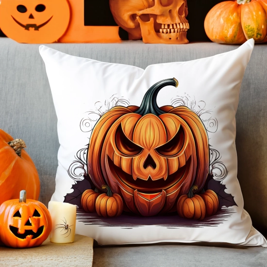 POSZEWKA DEKORACYJNA HALLOWEEN VELVET 40x40 WELUROWA DYNIA
