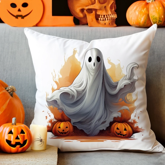 POSZEWKA DEKORACYJNA 40x40 JASIEK OZDOBNA HALLOWEENOWA HALLOWEEN DYNIA DUCH NIETOPERZE