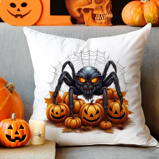 POSZEWKA DEKORACYJNA 40x40 JASIEK OZDOBNA HALLOWEENOWA HALLOWEEN DYNIA PAJĄK NIETOPERZE