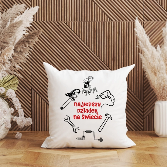 PODUSZKA 40x40 Z NADRUKIEM NA PREZENT DLA DZIADKA