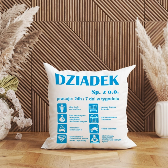 PODUSZKA 40x40 Z NADRUKIEM NA PREZENT DLA DZIADKA