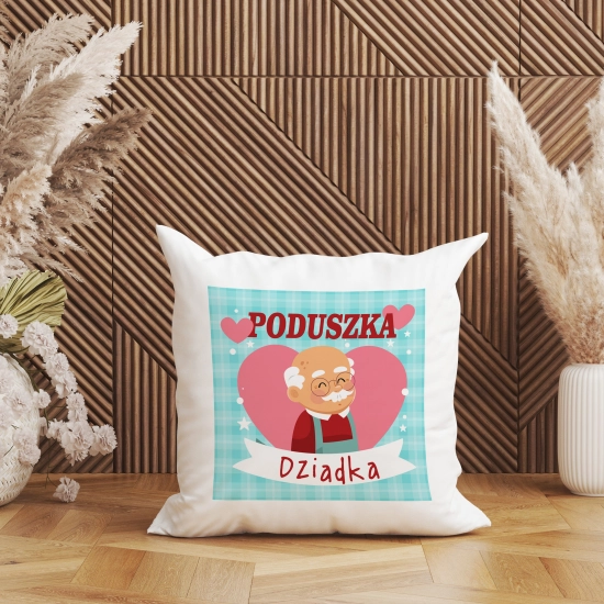 PODUSZKA 40x40 Z NADRUKIEM NA PREZENT DLA DZIADKA