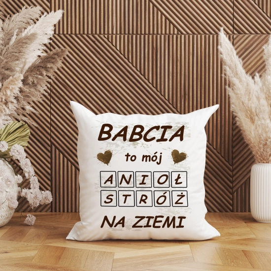 PODUSZKA 40x40 Z NADRUKIEM NA PREZENT DLA BABCI