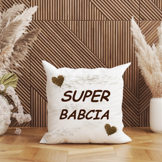 KOMPLET PREZENT DLA BABCI PODUSZKA 40x40 KUBEK 330ml BABCIA ZESTAW