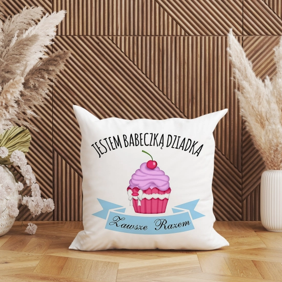 PODUSZKA 40x40 Z NADRUKIEM NA PREZENT DLA BABCI