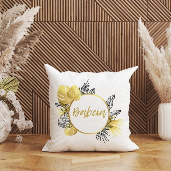 KOMPLET PREZENT DLA BABCI PODUSZKA 40x40 KUBEK 330ml BABCIA ZESTAW