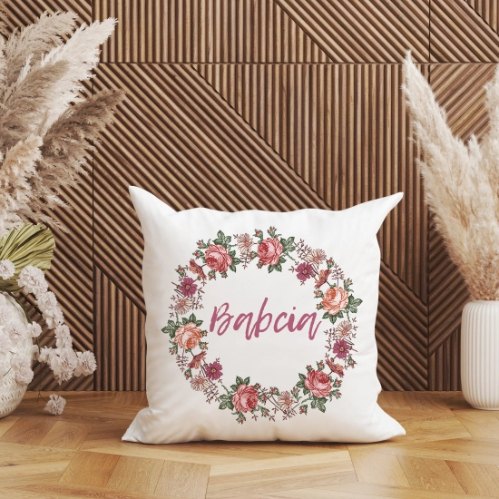 PODUSZKA 40x40 Z NADRUKIEM NA PREZENT DLA BABCI