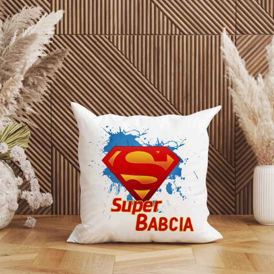 KOMPLET PREZENT DLA BABCI PODUSZKA 40x40 KUBEK 330ml BABCIA ZESTAW