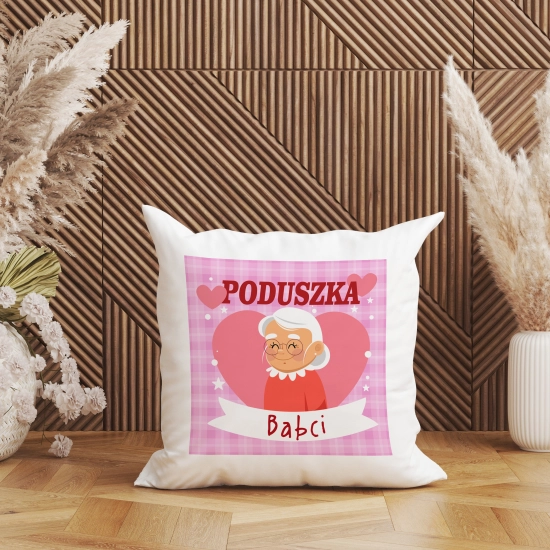 PODUSZKA 40x40 Z NADRUKIEM NA PREZENT DLA BABCI