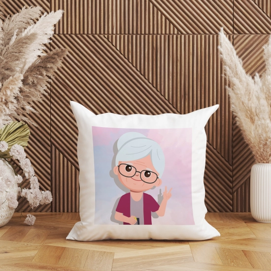 KOMPLET PREZENT DLA BABCI PODUSZKA 40x40 KUBEK 330ml BABCIA ZESTAW