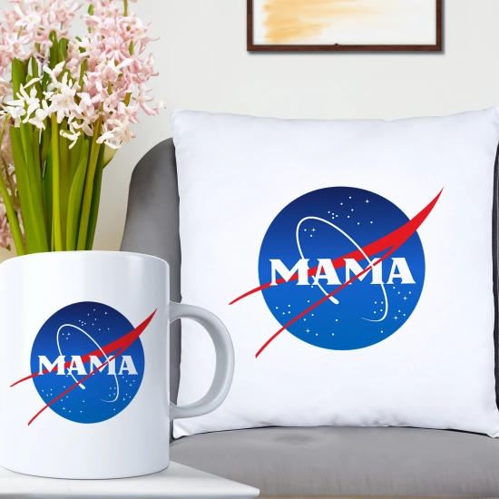 KOMPLET DLA MAMY PODUSZKA 40X40CM + KUBEK 330ml NA PREZENT DZIEŃ MATKI MAMA