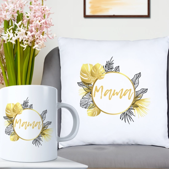 KOMPLET DLA MAMY PODUSZKA 40X40CM + KUBEK 330ml NA PREZENT DZIEŃ MATKI MAMA