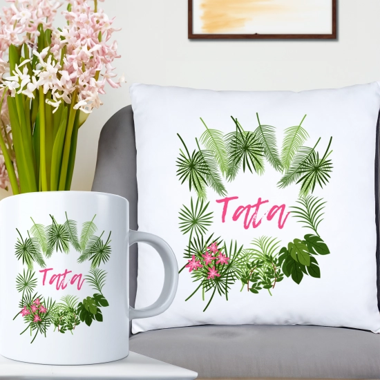 KOMPLET DLA TATY PODUSZKA 40X40CM + KUBEK 330ml NA PREZENT DZIEŃ OJCA TATA