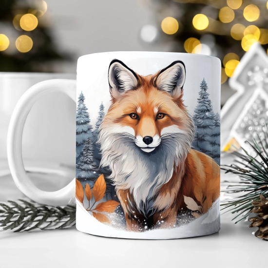 ŚWIĄTECZNY KOMPLET PODUSZKA 40x40 I KUBEK NA ŚWIĘTA MIKOŁAJ RENIFER PREZENT