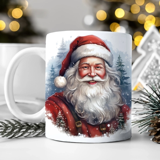 ZIMOWY KUBEK 330ml HERBATĘ KAWĘ PREZENT ŚWIĄTECZNY ŚWIĘTA RENIFER MIKOŁAJ