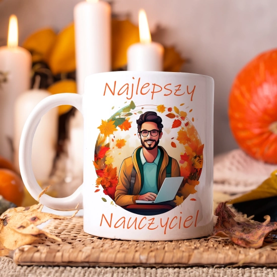 KUBEK DZIEŃ NAUCZYCIELA WYCHOWAWCY PREZENT NAUCZYCIEL NAUCZYCIELKA INFORMATYKI GEOGRAFII MATEMATYKI BIOLOGII POLSKIEGO