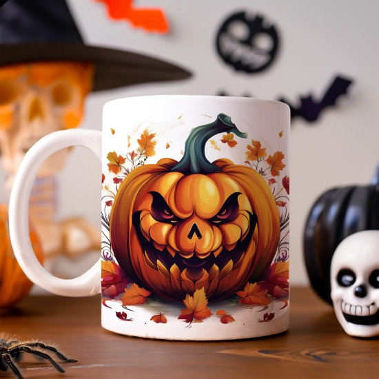 HALLOWEENOWY KUBEK 330ml NA HERBATĘ KAWĘ NA PREZENT STRASZNY DYNIA