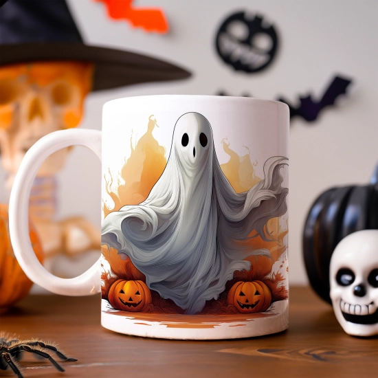 HALLOWEENOWY KUBEK 330ml NA HERBATĘ KAWĘ NA PREZENT DUCH DYNIE