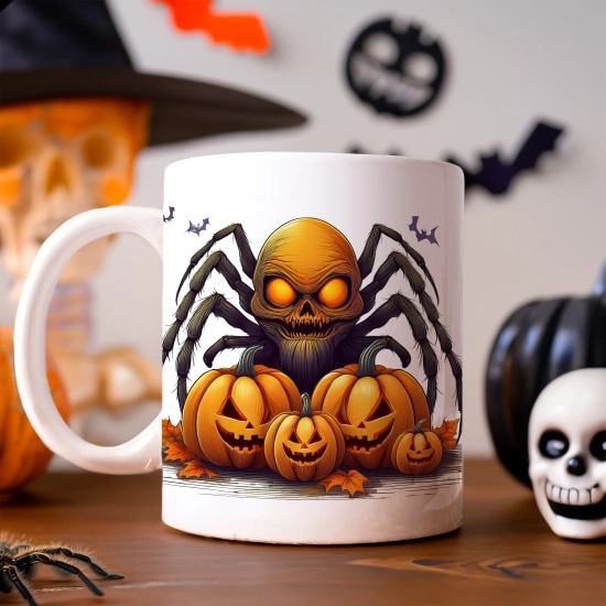 HALLOWEENOWY KUBEK 330ml NA HERBATĘ KAWĘ NA PREZENT PAJĄK DYNIE