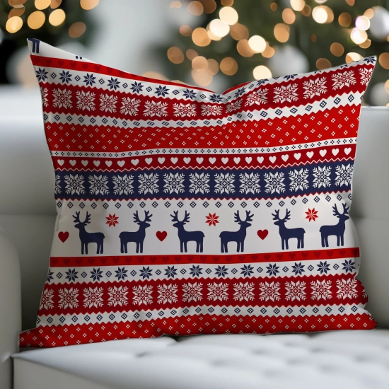 LUKSUSOWA ŚWIĄTECZNA POSZEWKA DEKORACYJNA 70x80 100% BAWEŁNA PREMIUM