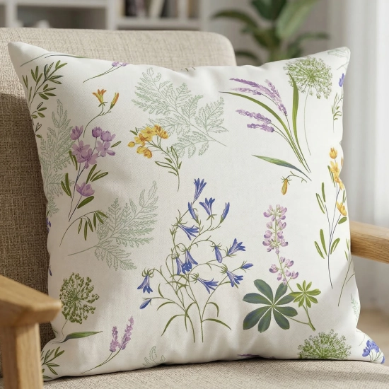 Ozdobna poszewka na jasiek we wzór Polny Poranek na kanapie