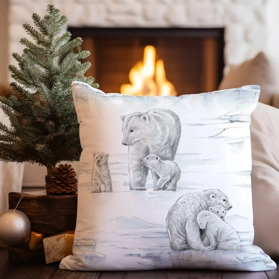 LUKSUSOWA ŚWIĄTECZNA POSZEWKA DEKORACYJNA 45x45 JASIEK 100% BAWEŁNA PREMIUM