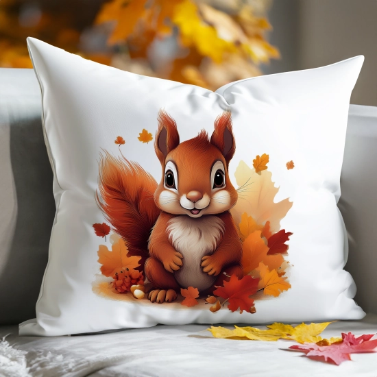 POSZEWKA DEKORACYJNA 40x60 JASIEK OZDOBNA JESIENNA WIEWIÓRKA