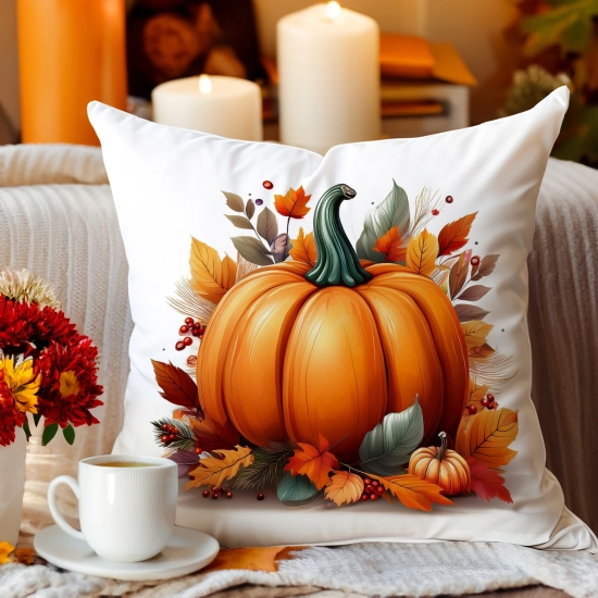 POSZEWKA DEKORACYJNA 40x40 JASIEK OZDOBNA JESIENNA DYNIA