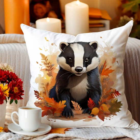 Jesienna poszewka welur 45x45 cm velvet J&W