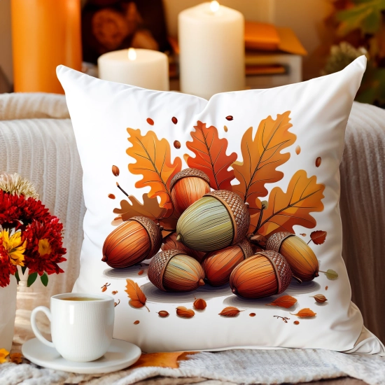 POSZEWKA DEKORACYJNA 40x40 JASIEK OZDOBNA JESIENNA LIŚCIE