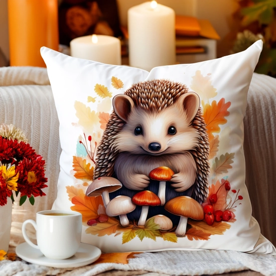 Jesienna poszewka welur 45x45 cm velvet J&W