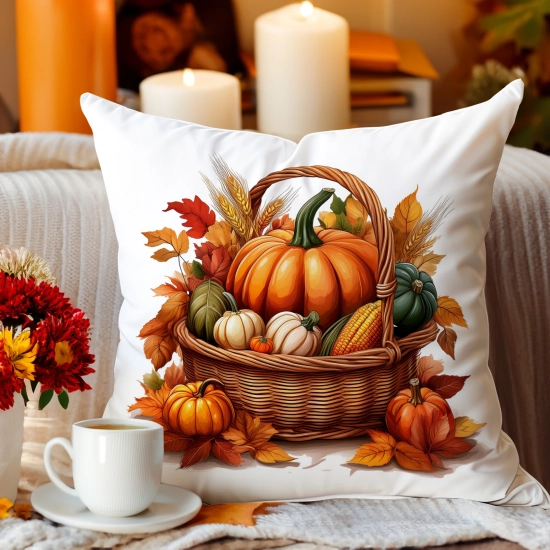 POSZEWKA DEKORACYJNA 40x40 JASIEK OZDOBNA JESIENNA DYNIA