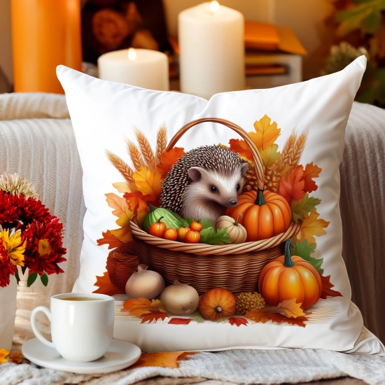 POSZEWKA DEKORACYJNA 45x45 JASIEK OZDOBNA JESIENNA KOSZK