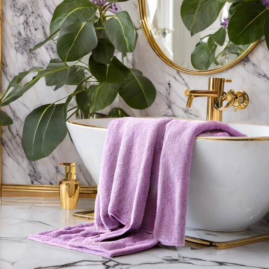 GRUBY RĘCZNIK KĄPIELOWY 70x140cm 400g/m2 PREMIUM CHŁONNY JASNY FIOLET