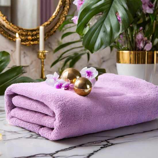 GRUBY RĘCZNIK KĄPIELOWY 70x140cm 400g/m2 PREMIUM CHŁONNY JASNY FIOLET