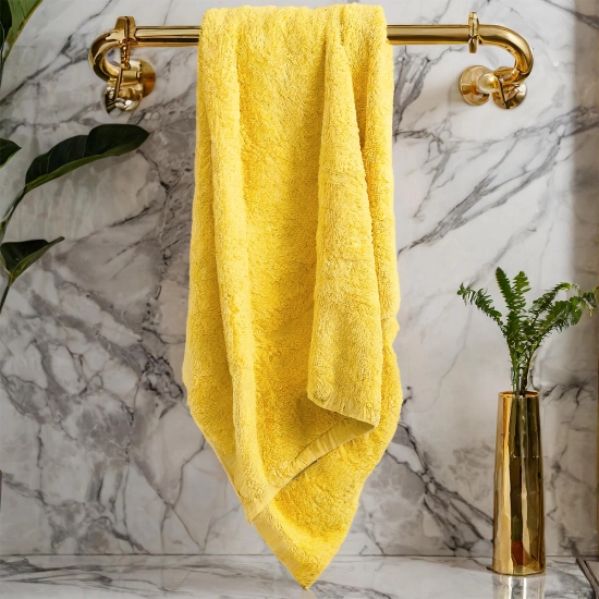 GRUBY RĘCZNIK KĄPIELOWY 30x50cm 550g/m2 PREMIUM CHŁONNY ŻÓŁTY