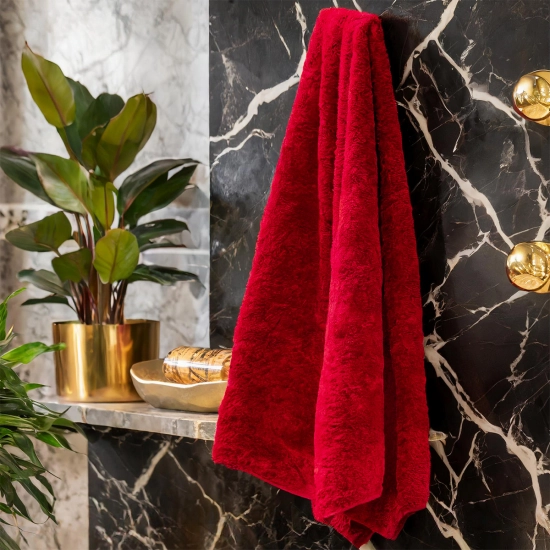 GRUBY RĘCZNIK KĄPIELOWY 30x50cm 500g/m2 PREMIUM CHŁONNY CZERWONY