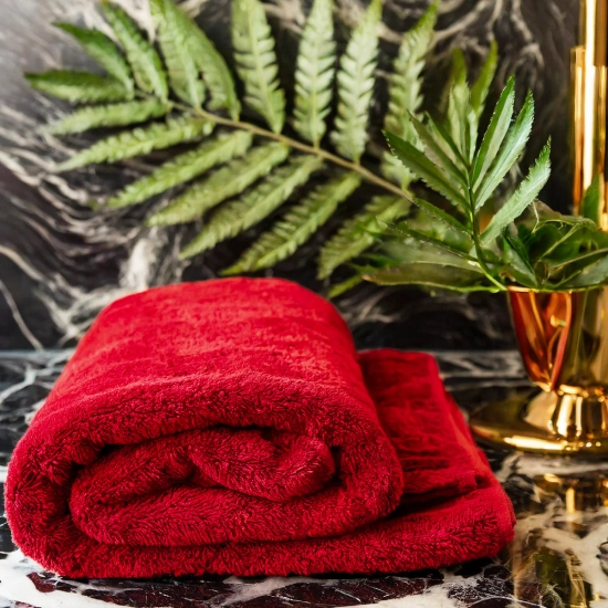 GRUBY RĘCZNIK KĄPIELOWY 30x50cm 500g/m2 PREMIUM CHŁONNY CZERWONY