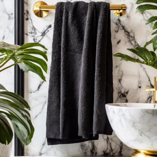 GRUBY RĘCZNIK KĄPIELOWY 30x50cm 400g/m2 PREMIUM CHŁONNY CZARNY