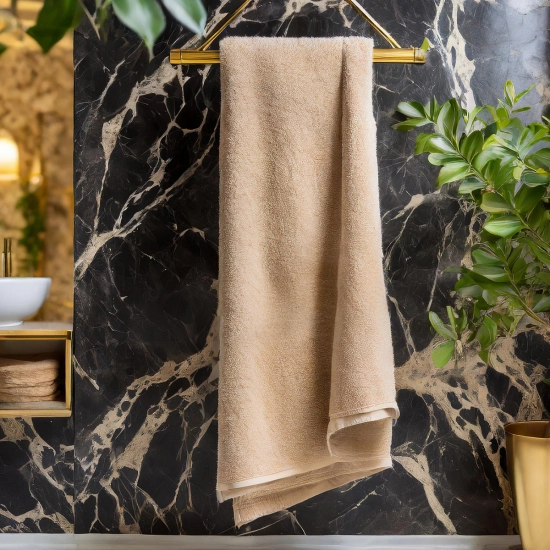 GRUBY RĘCZNIK KĄPIELOWY 70x140cm 500g/m2 PREMIUM CHŁONNY JASNY BEŻ