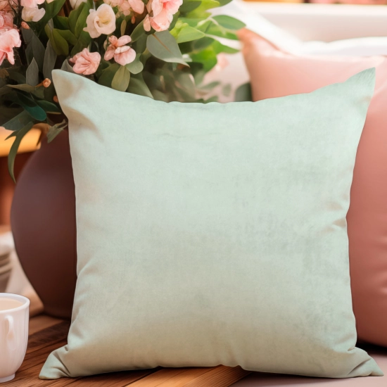 POSZEWKA DEKORACYJNA WELUROWA 40x40 VELVET NA PODUSZKĘ JASIEK PISTACJA