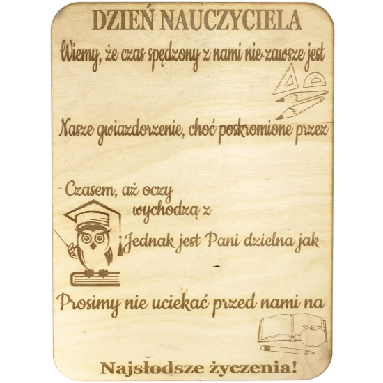 TABLICZKA NA SŁODYCZE PREZENT DZIEŃ NAUCZYCIELA