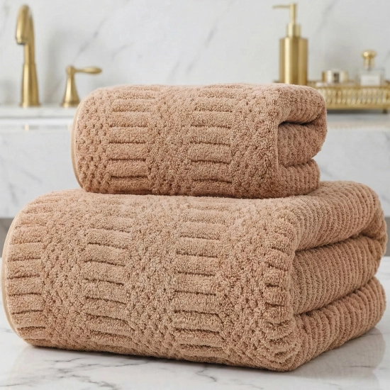 LUKSUSOWY KOMPLET RĘCZNIKÓW KĄPIELOWYCH 70x140cm + 30x75 MIKROFIBRA CHŁONNE