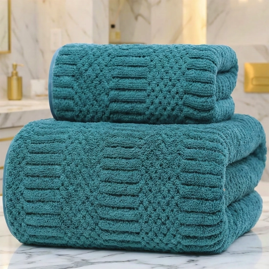 LUKSUSOWY KOMPLET RĘCZNIKÓW KĄPIELOWYCH 70x140cm + 30x75 MIKROFIBRA CHŁONNE