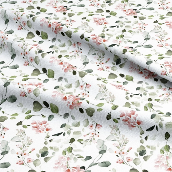 POŚCIEL 100% BAWEŁNA ZIELONE PŁATKI  POLSKI KOMPLET POŚCIELI