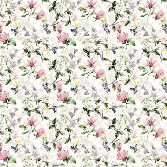 Tkanina bawełniana na metry wzór w malarskie różowe kwiaty wiśni