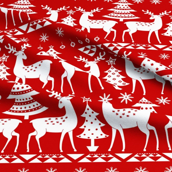 ŚWIATECZNA POŚCIEL POLSKA 100% BAWEŁNA PREMIUM CZERWONE ŚWIĘTA 200x200